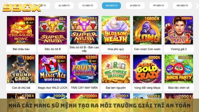 Nhà cái mang sứ mệnh tạo ra môi trường giải trí an toàn