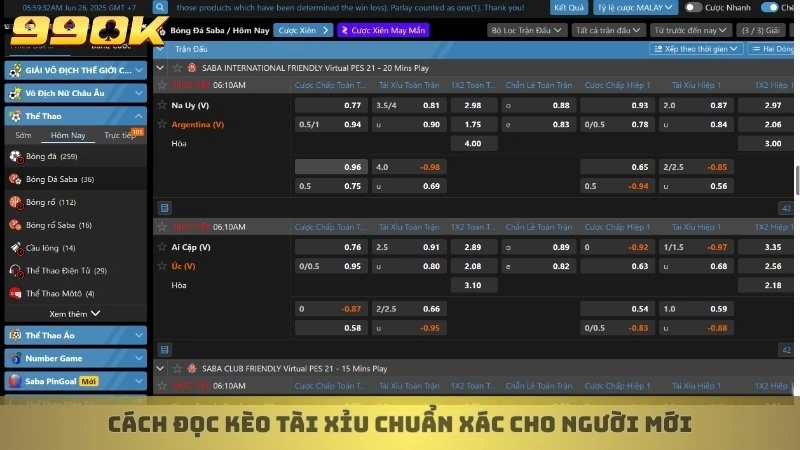 Kèo tài xỉu là gì? Mẹo bắt kèo over/under chính xác 99% 3 Cách đọc kèo tài xỉu chuẩn xác cho người mới