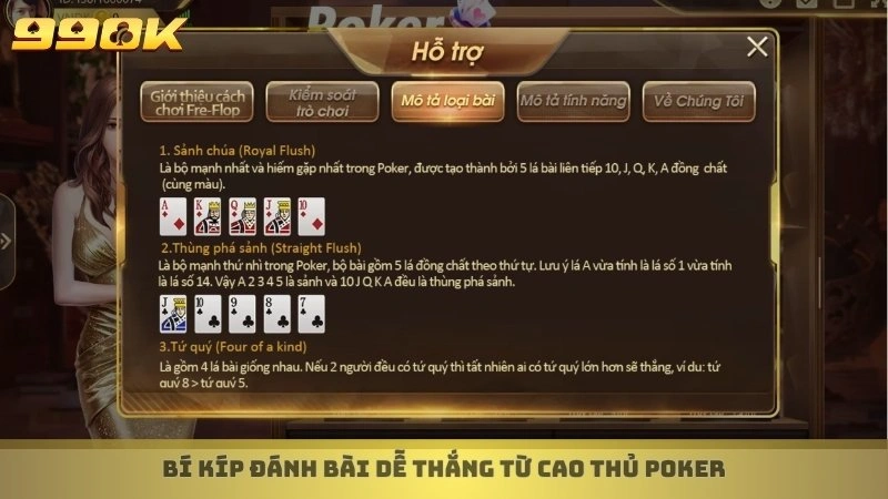 Poker là gì? Hướng dẫn luật chơi Texas Hold'em cho người mới 4 Bí kíp đánh bài dễ thắng từ cao thủ Poker