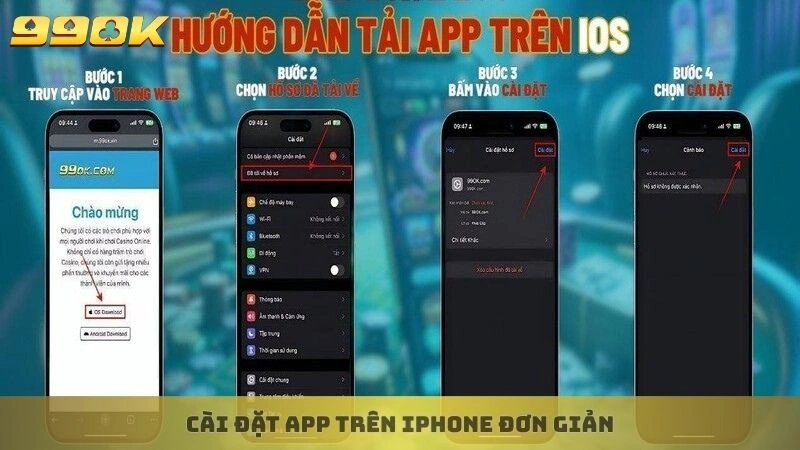 Tải app 99ok 2 Cài đặt app trên iPhone đơn giản