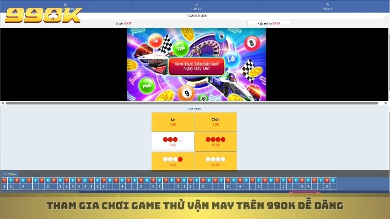 Luật chơi xóc đĩa 99ok & mẹo nghe vị bắt cầu chuẩn nhất 2025 4 Tham gia chơi game thử vận may trên 99ok dễ dàng